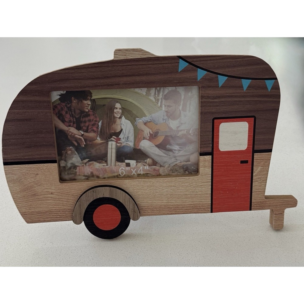 Young's Inc Wood Retro‎ Camper Frame 6" X 4" New With Tag